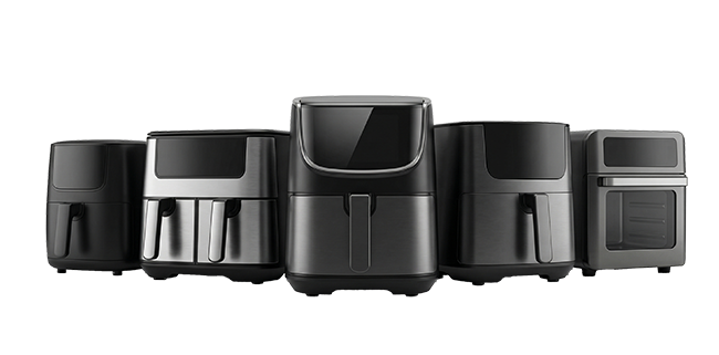 Moderne Heißluftfritteuse im Test