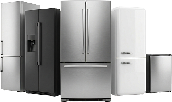 Moderner Kühlschrank in einer hellen, minimalistischen Küche