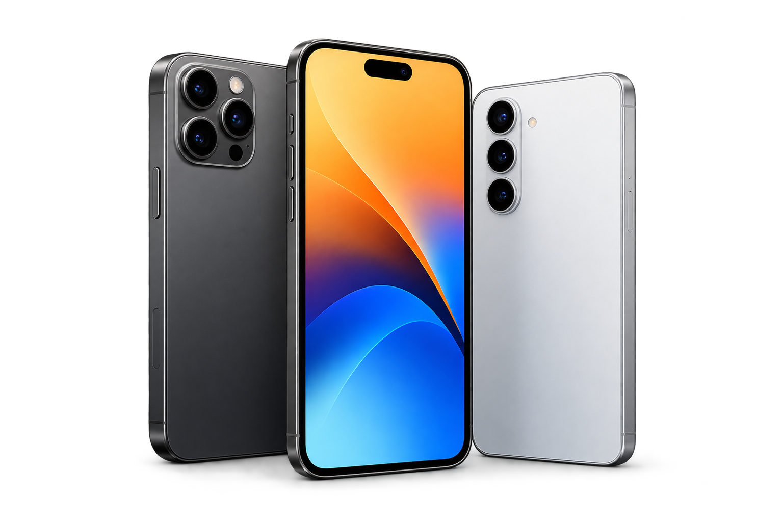 Drei Smartphones als Symbolbild für den Modellvergleich