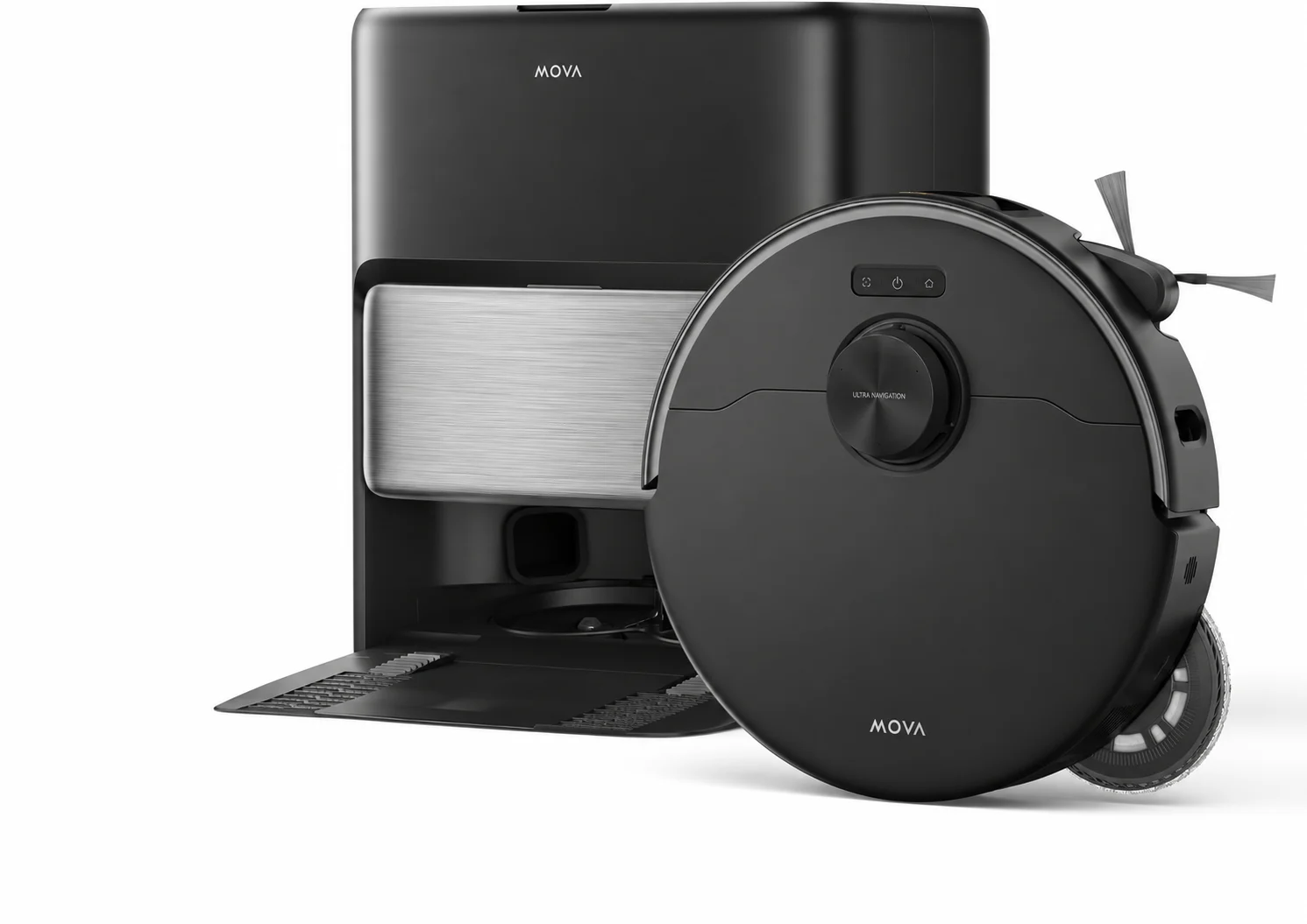 MOVA P70 Pro Ultra in Schwarz mit Reinigungsstation – Symbolbild/KI