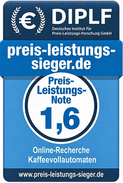Eigenes PLS-Siegel: Preis-Leistungs-Note 1,6 für Kaffeevollautomaten