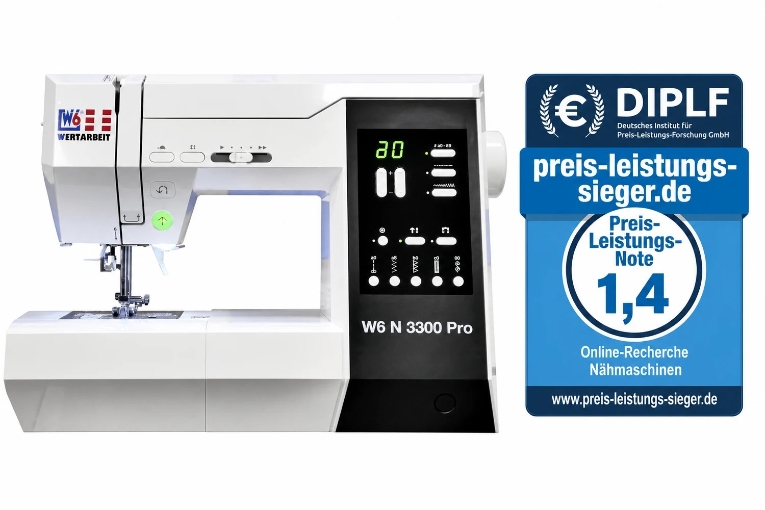 W6 Wertarbeit N 3300 Pro mit unserem Preis-Leistungs-Siegel 1,4